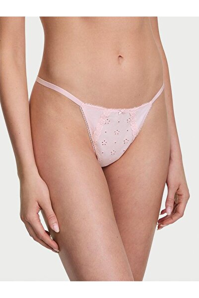 Victoria's Secret Chiloți elastici din bumbac cu decolteu în V