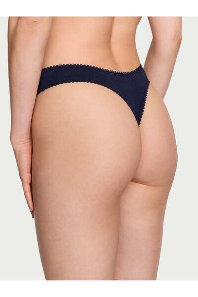 Victoria's Secret Ελαστικό βαμβακερό στρινγκ με βαθύ κόψιμο στα πόδια