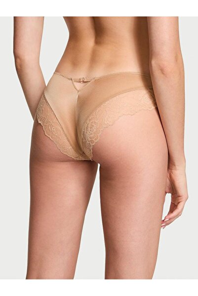 Victoria's Secret Chiloți Rose Lace Deep Leg croială Cheeky