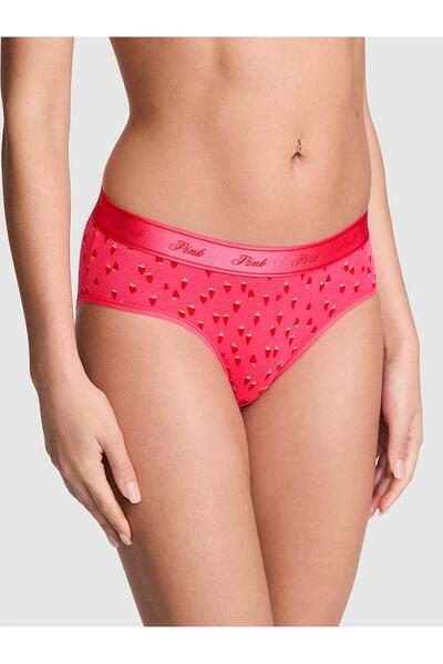 Victoria's Secret Βαμβακερό εσώρουχο Hiphugger με λογότυπο