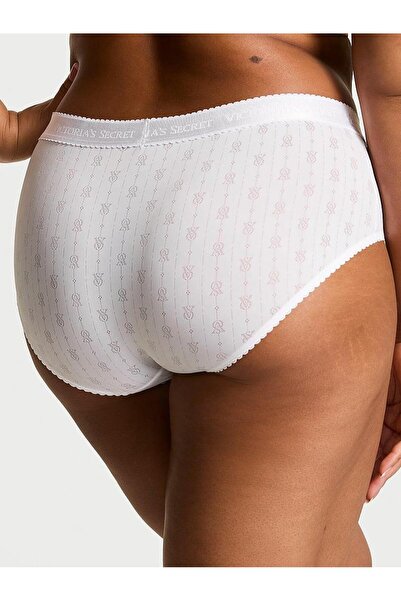 Victoria's Secret Logo Detailed Pointelle Hiphugger Panties
