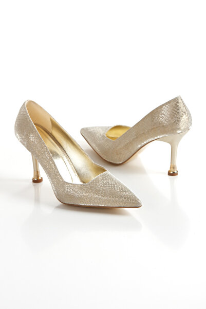 MFT AYAKKABI 9cm Thin Style Heels Pointed Toe Special Material Evening Dress Shoes