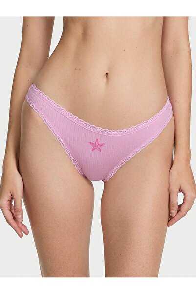 Victoria's Secret Tanga din dantelă Pointelle