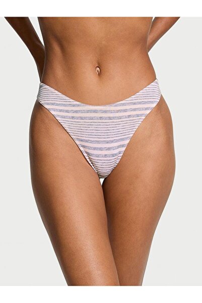 Victoria's Secret Ελαστικό βαμβακερό στρινγκ με βαθύ κόψιμο στα πόδια