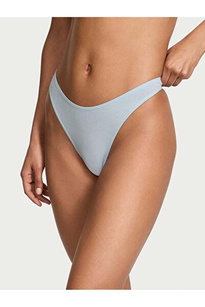 Victoria's Secret Ελαστικό βαμβακερό στρινγκ με βαθύ κόψιμο στα πόδια