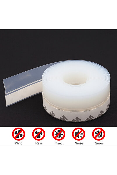 MUBX Hava Geçirmez Kapı Altı Pencere Bandı Böcek Önleyici Şeffaf 38mm Şerit B...