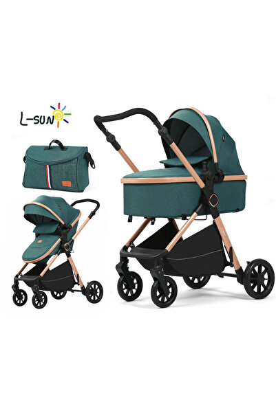 L-Sun Αναστρέψιμο καρότσι 2 σε 1 – Πτυσσόμενο, Περιλαμβάνεται τσάντα, Αναστρέψιμη λαβή, Διπλές αναρτήσεις