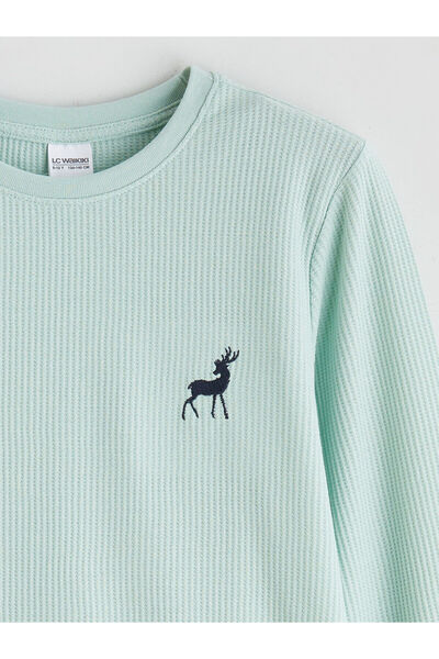 LC Waikiki Baskılı Waffle Erkek Çocuk Pijama