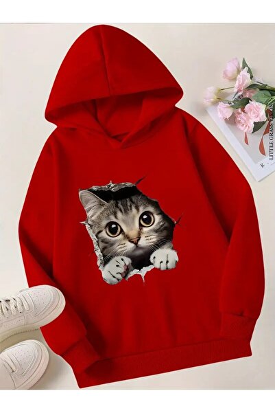 oneagılyazı Slatka mačka Štampano Sa kapuljačom majica