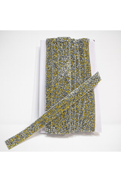 Prestij Boncuk شريط حجر أصفر فضي يلتصق بالكي 2 سم