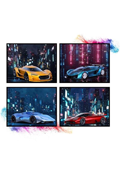 Today Idea فن سباق السيارات - ملصقات سيارات خارقة لغرف الأولاد والرجال، بدون ...