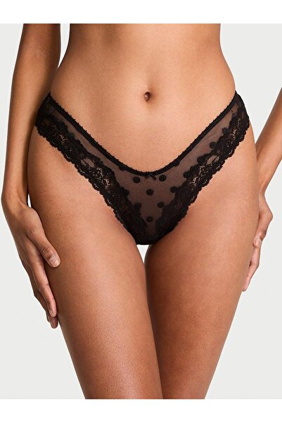 Victoria's Secret Tulle Polka Dot Lace Thong