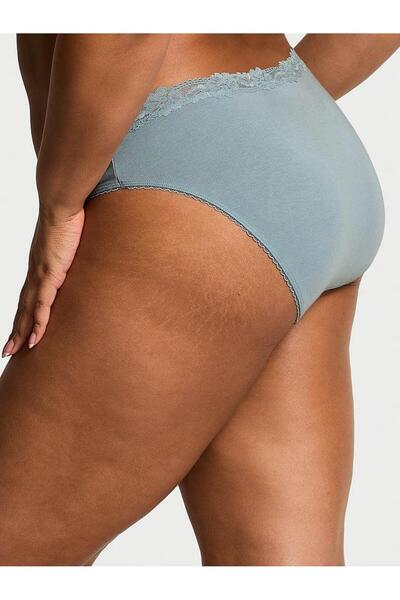 Victoria's Secret Stretchy Cotton Lace Bikini Panties