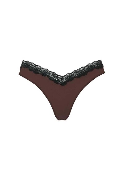 Victoria's Secret Lace Deep Leg Cut Thong