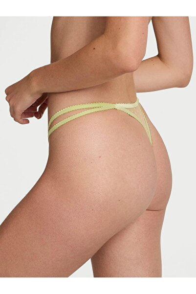 Victoria's Secret Tanga cu bretele festonate