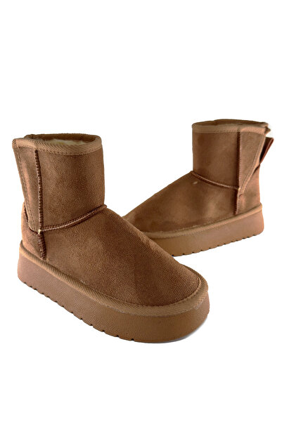 İzmir BDK Butik Cırtlı Çocuk Süet İçi Kürklü Yüksek Taban Bot Ayakkabı