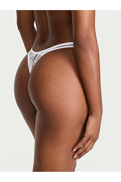Victoria's Secret Τριαντάφυλλο δαντελένιο στρινγκ χωρίς κόμπους