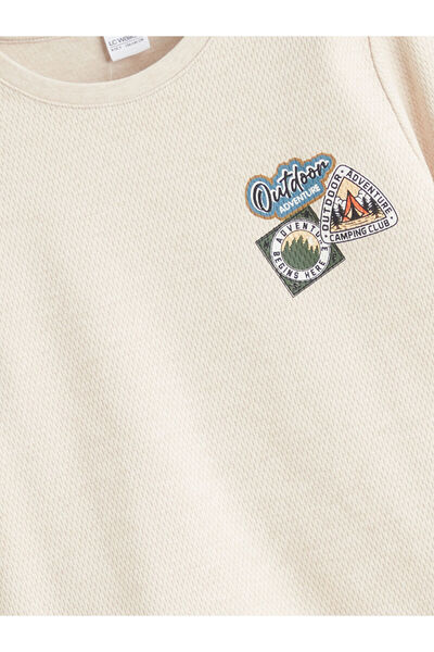 LC Waikiki Özmarka New Season Crew Neck Printed Boys' Pajama Set