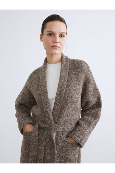 LC Waikiki New Season Shawl Collar Women's Knitwear Cardigan