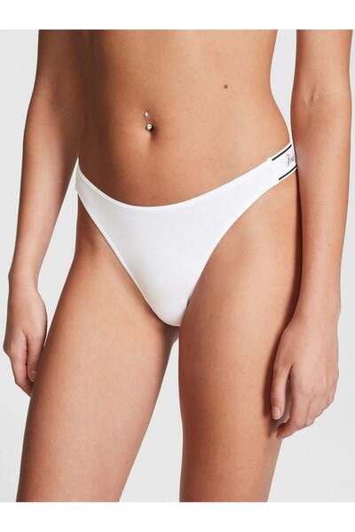 Victoria's Secret Cotton Scoop Thong with Logo