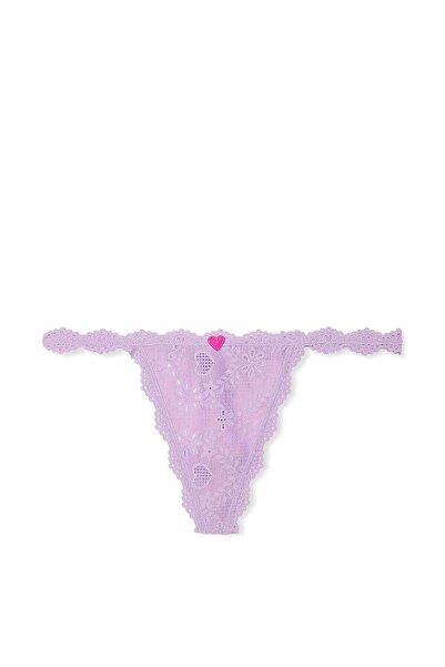 Victoria's Secret Cotton V-String Panties with Heart Bias