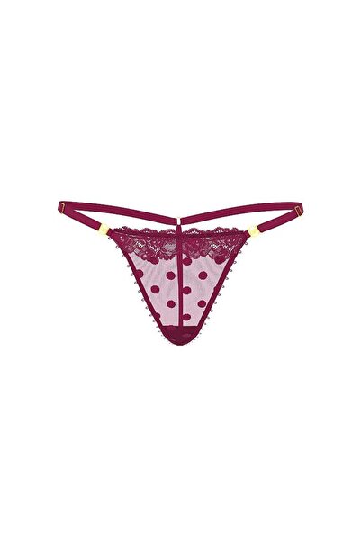 Victoria's Secret Tulle Polka Dot Lace V-String Panties