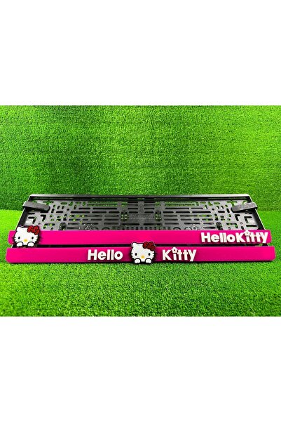 Pi Dekorasyon Hello Kitty Pembe 3d Kabrtmalı Pleksi Araba Plakalığı 1 Takım
