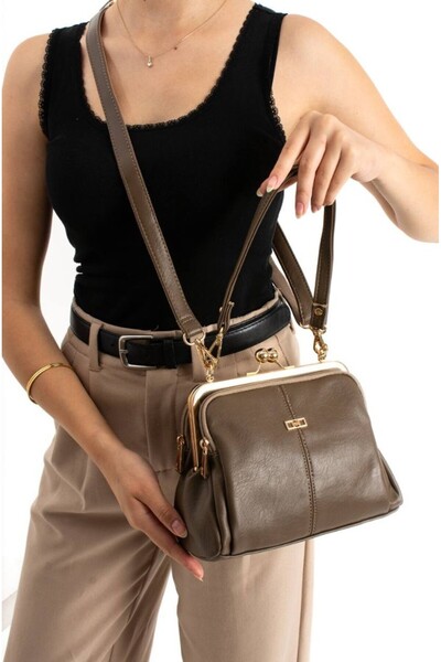 eflanmoda Geantă de umăr și crossbody din piele moale pentru femei, cu multip...