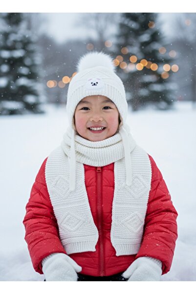 Kitti 1-4 Yaş Kız Çocuk Atkı-Bere-Eldiven