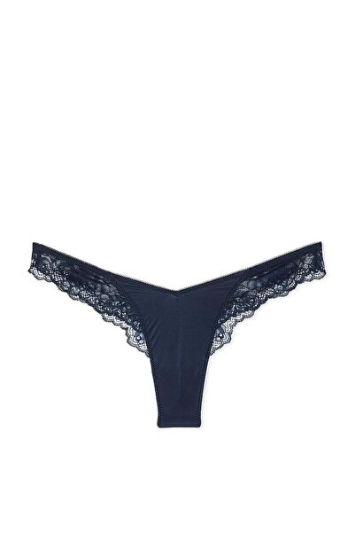 Victoria's Secret Rose Lace Deep Leg Cut Thong
