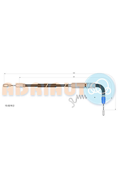 Adriauto Rear Right Parking Brake Cable Ford Tourneo Custom V362 Bus/Transit ...