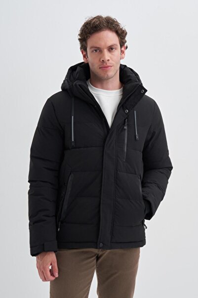 Cazador Micro Fabric Filled Dynamic Regular Fit Coat