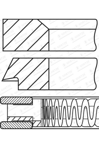 GOETZE ENGINE Set Segmenti Piston Ford (Changan) Fiesta Mazda 2/3/Verisa