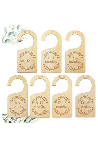 Generic فواصل خزانة ملابس الأطفال من Luncpcihe، 7 قطع من منظم خزانة ملابس الأطفال الخشبي ذو الوجهين من حديثي الولادة إلى 24 عامًا