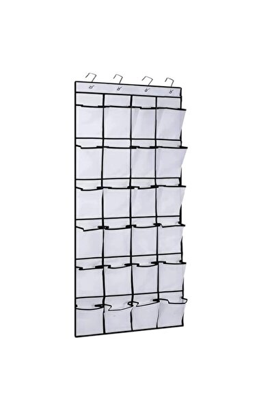 Generic منظم أحذية SKEIDO ذو 24 جيبًا فوق الباب، رف معلق لتخزين الأحذية، حامل منظم