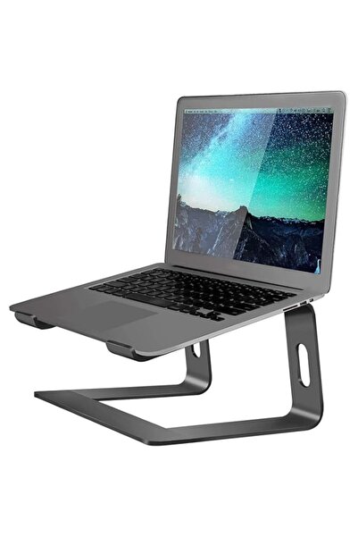 Generic حامل كمبيوتر محمول Smilee للمكتب، حامل كمبيوتر محمول من الألومنيوم، حامل دفتر ملاحظات قابل للتعديل من 10 إلى 15.6 بوصة