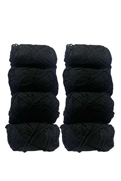 The comprehensive house خيط صوف الكشمير، 8 قطع، أسود