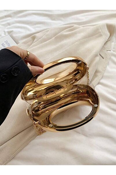 Marvelis Geantă de mână și crossbody pentru femei YARIM AY Gold Chain - Design special