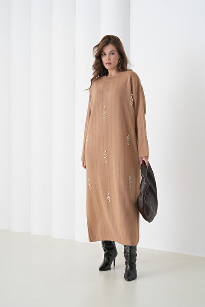 ZYRA Women's Stone-Detail Knit Dress