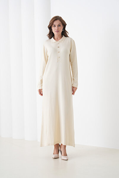 MAMAYAGA Women's Long Sleeve Shirt Collar Knitwear Front Buttoned Knitwear Sports Stylish Dress