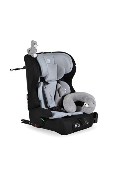 Moni Security i-Size Car Seat Space Gray 76–150 cm – ISOFIX, Top Tether, 5-point Harness
