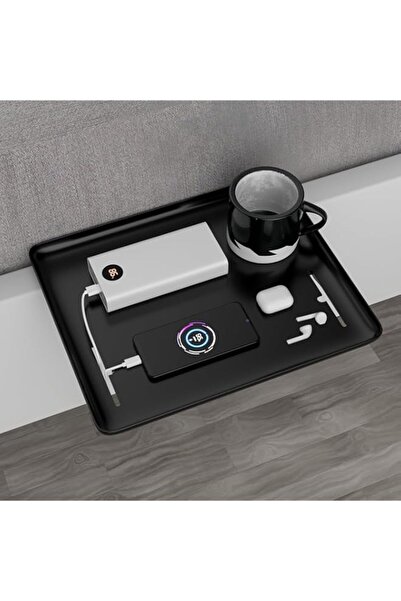 Generic صينية رف بجانب السرير قابلة للتثبيت مع حامل سلك، منظم طاولة بجانب السرير موفر للمساحة، مناسب للسرير، وغرفة النوم، و