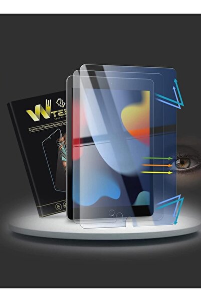 Wtech واقي شاشة زجاجي مقوى مضاد للضوء الأزرق من قطعتين لجهاز Apple iPad 10.2 ...