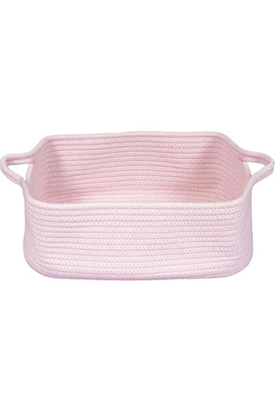 Generic Cotton Rope Basket, Handwoven Storage Basket with Sturdy Handles and ...