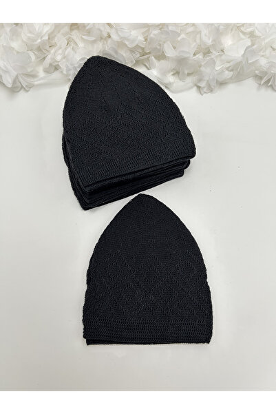 lenagiftworkshop 12 Adet Siyah Namaz Takkesi