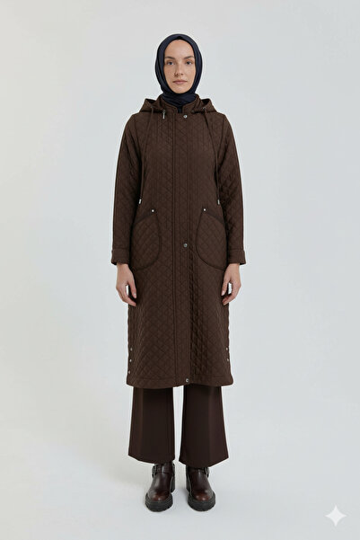 Nihan Thin Quilted Cap with Pocket Detail