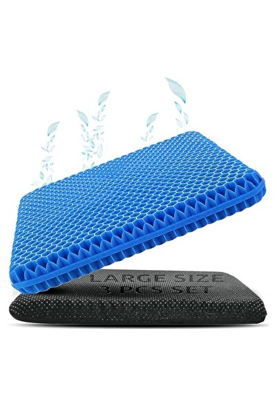 Generic وسادة مقعد جل كبيرة جدًا من NOZAF، وسادة مقعد من عظم الذنب مقاس 18 بوصة، وسادة مقعد سميكة كبيرة قابلة للتهوية من العسل