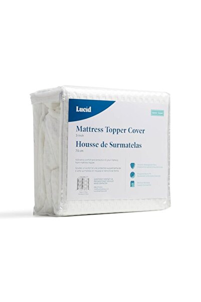 Generic غطاء مرتبة لوسيد مقاس 3 بوصات - قابل للغسل في الغسالة، جيد التهوية، غير قابل للانزلاق مع سحاب - غرفة النوم