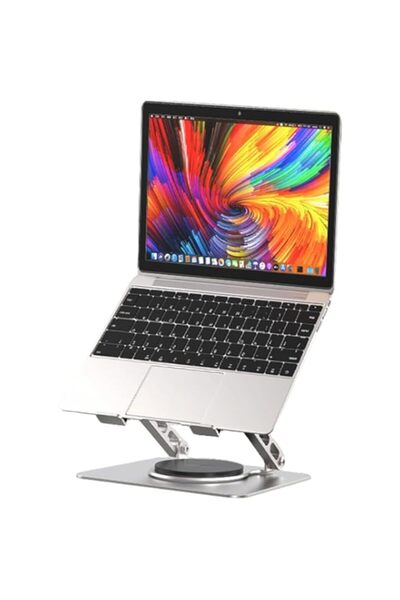 Generic حامل كمبيوتر محمول من HAMACOUST للمكتب، حامل كمبيوتر قابل للتعديل بقاعدة دوارة 360 درجة، حامل كمبيوتر محمول