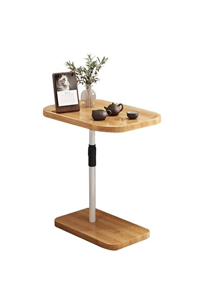 Generic طاولة جانبية من Beauenty قابلة لتعديل الارتفاع على شكل حرف C، طاولة جانبية على شكل حرف C للأريكة، مثالية لغرفة المعيشة